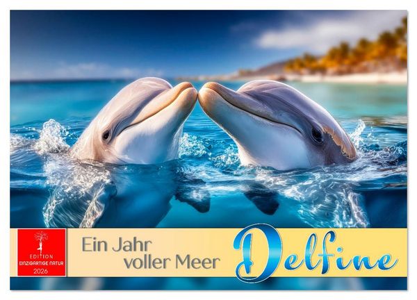 Produktbild: Delfine - ein Jahr voller Meer (Wandkalender 2026 DIN A3 quer), CALVENDO Monatskalender