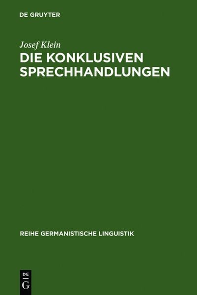 Produktbild: Die konklusiven Sprechhandlungen