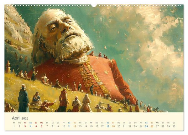 Produktbild: Helden der Weltliteratur (Wandkalender 2026 DIN A2 quer), CALVENDO Monatskalender
