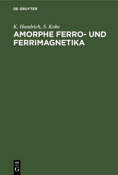 Produktbild: Amorphe Ferro- und Ferrimagnetika