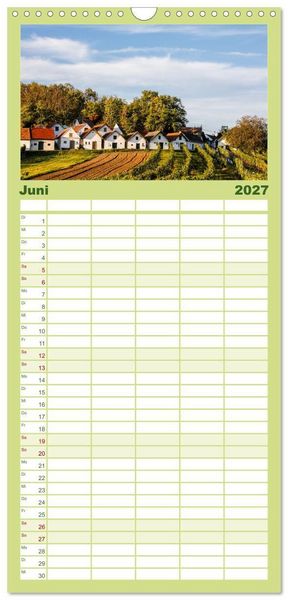 Produktbild: Familienplaner 2027 - Das Weinviertel im wundersch&ouml;nen Nieder&ouml;sterreich. mit 5 Spalten (Wandkalender, 21 x 45 cm) CALVENDO