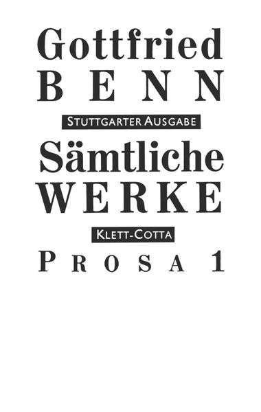 Produktbild: S&auml;mtliche Werke - Stuttgarter Ausgabe. Bd. 3 - Prosa 1 (S&auml;mtliche Werke - Stuttgarter Ausgabe, Bd. 3)