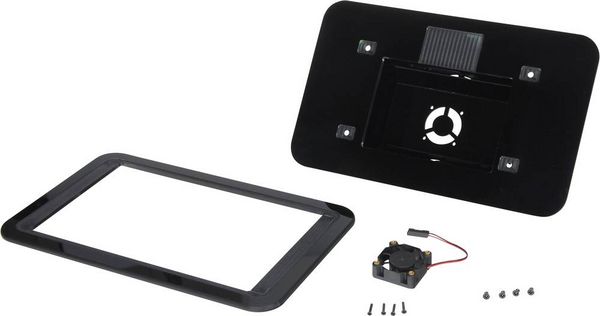 Produktbild: Joy-it RB-LCD-7P4-Case Display-Geh&auml;use Passend f&uuml;r (Entwicklungskits): Raspberry Pi&reg; inkl. aktiven K&uuml;hler Schwarz