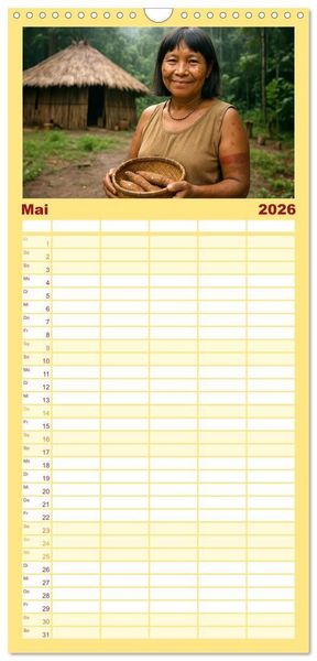 Produktbild: Familienplaner 2026 - Die H&uuml;ter alter Welten mit 5 Spalten (Wandkalender, 21 x 45 cm) CALVENDO