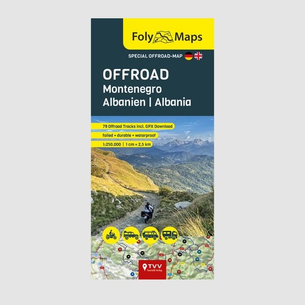 Produktbild: FolyMaps OFFROAD Montenegro | Albanien 1:250 000