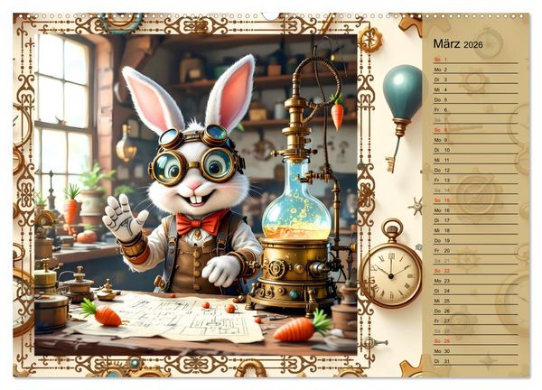 Produktbild: Hopp, Hopp durchs Zahnradland (Wandkalender 2026 DIN A2 quer), CALVENDO Monatskalender