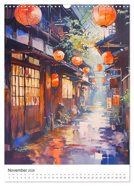 Produktbild: Japan. Impressionen im Aquarell-Stil (Wandkalender 2026 DIN A3 hoch), CALVENDO Monatskalender