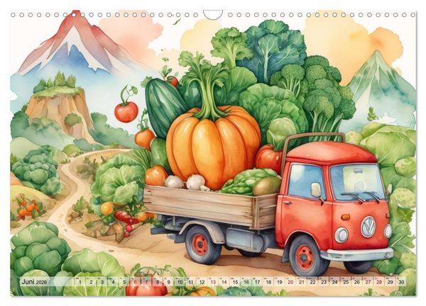 Produktbild: Gem&uuml;siges - Reise ins Land des Gem&uuml;ses (Wandkalender 2026 DIN A3 quer), CALVENDO Monatskalender