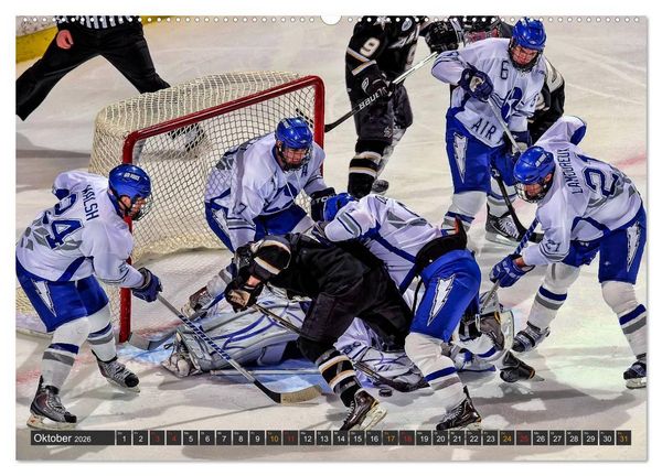 Produktbild: Eishockey - Fairplay und Schl&auml;gerei (hochwertiger Premium Wandkalender 2026 DIN A2 quer), Kunstdruck in Hochglanz