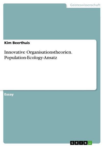 Produktbild: Innovative Organisationstheorien. Population-Ecology-Ansatz