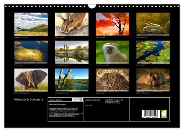 Produktbild: Namibia & Botswana (Wandkalender 2027 DIN A3 quer), CALVENDO Monatskalender