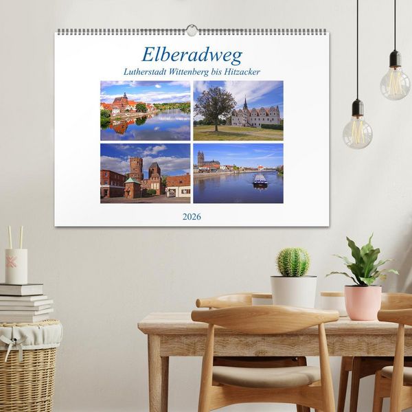 Produktbild: Elberadweg von Lutherstadt Wittenberg bis Hitzacker (Wandkalender 2026 DIN A2 quer), CALVENDO Monatskalender