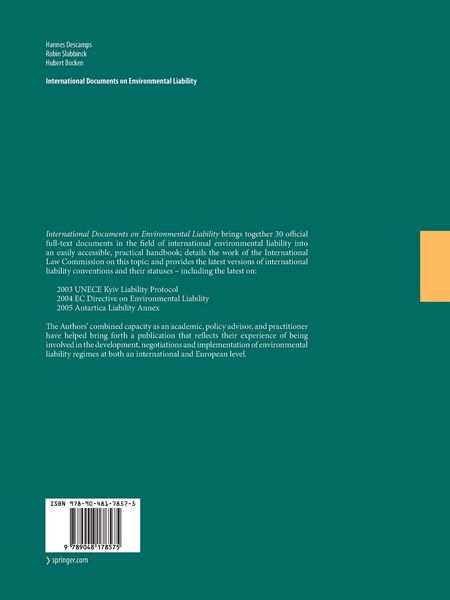 Produktbild: International Documents on Environmental Liability