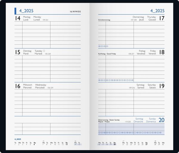 Taschenkalender 2022 A6 1 Woche 2 Seiten 'Brunnen 1075615015 Taschenkalender Modell 756 (2025) "inspire"| 2