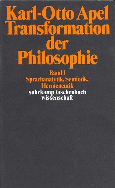 Transformation der Philosophie, Taschenbuch von Karl-Otto Apel, Suhrkamp, 9783518277652