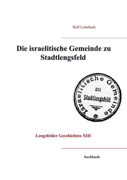 Produktbild: Die israelitische Gemeinde von Stadtlengsfeld