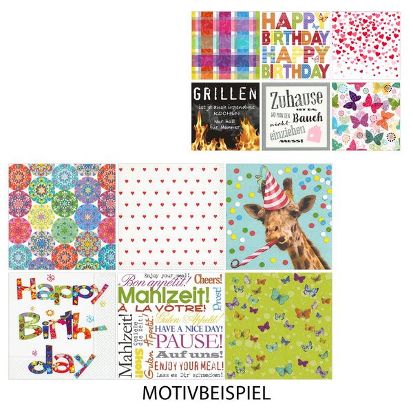 Produktbild: Idena Servietten neutral 33x33cm sortiert