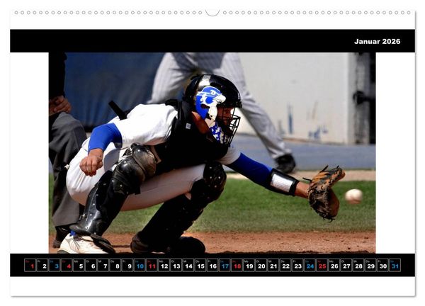Produktbild: Kultsport Baseball (Wandkalender 2026 DIN A2 quer), CALVENDO Monatskalender