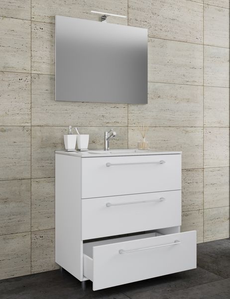 Produktbild: 3-tlg. Waschplatz Waschtisch Badinos Schublade 3SC
