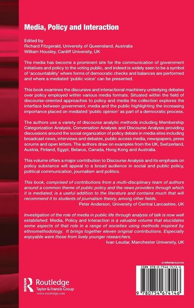 Produktbild: Media, Policy and Interaction