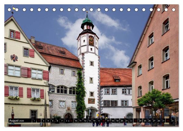 Produktbild: Das Allg&auml;u - Seine malerischen Altst&auml;dte (Tischkalender 2026 DIN A5 quer), CALVENDO Monatskalender