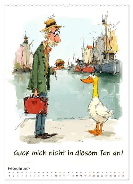 Produktbild: Bl&ouml;de Gans - Denkste! (Wandkalender 2027 DIN A2 hoch), CALVENDO Monatskalender
