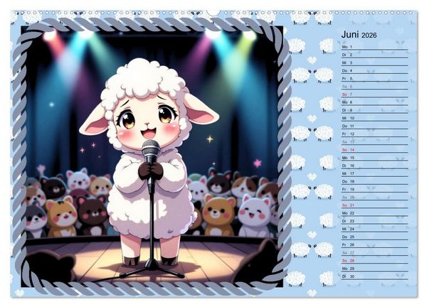 Produktbild: L&auml;mmchen Lillys erste Momente (Wandkalender 2026 DIN A2 quer), CALVENDO Monatskalender