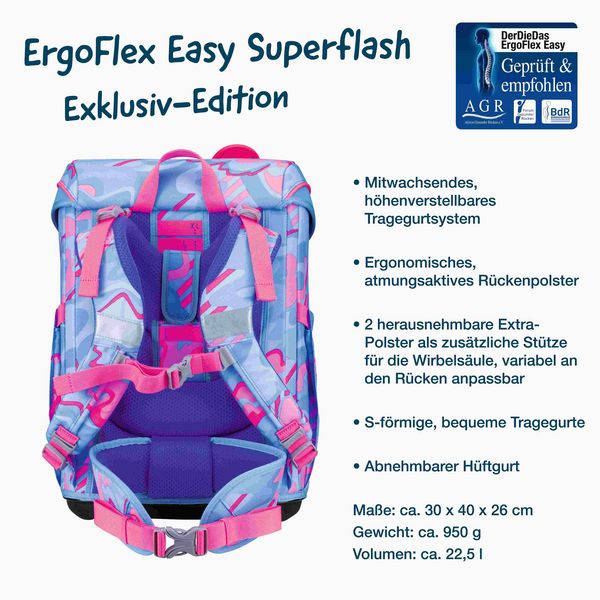 Produktbild: DerDieDas Schulranzen Set ErgoFlex Easy Superflash, Schulranzen Set, 5tlg, Magic Unicorn