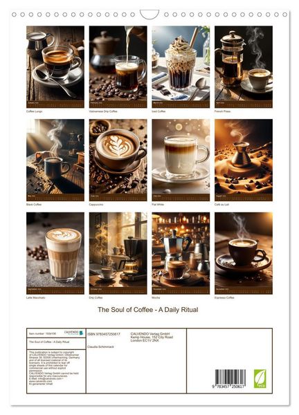 Produktbild: The Soul of Coffee - A Daily Ritual (Wall Calendar 2026 DIN A3 portrait), CALVENDO 12 Month Wall Calendar