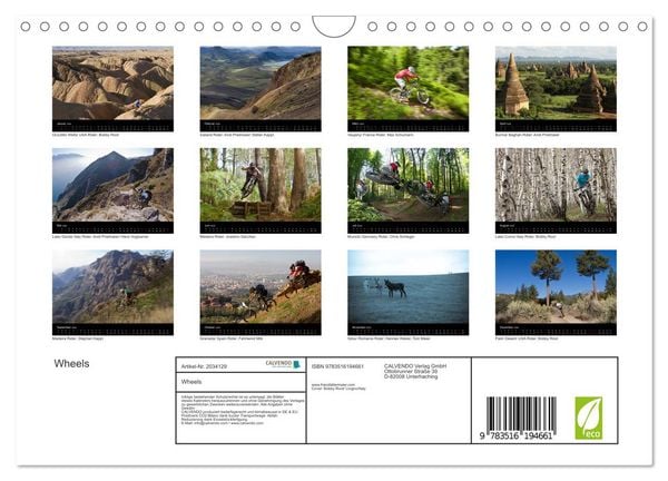 Produktbild: Wheels (Wandkalender 2026 DIN A4 quer), CALVENDO Monatskalender