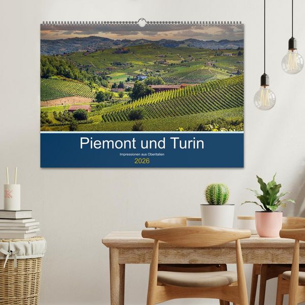 Produktbild: Piemont und Turin (Wandkalender 2026 DIN A2 quer), CALVENDO Monatskalender