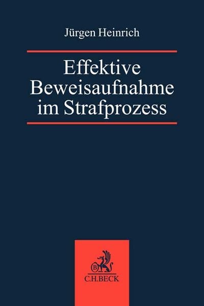 Effektive Beweisaufnahme im Strafprozess