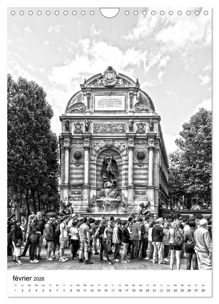 Produktbild: Paris noir blanc (Calendrier mural 2026 DIN A4 horizontal), CALVENDO calendrier mensuel