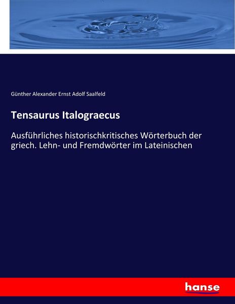 Produktbild: Tensaurus Italograecus