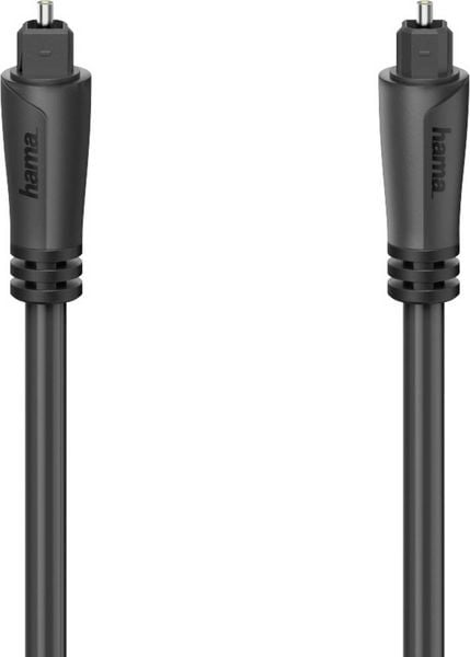 Hama Toslink Digital-Audio Anschlusskabel [1x Toslink-Stecker (ODT) - 1x Toslink-Stecker (ODT)] 1.5 m Schwarz