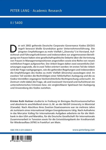 Produktbild: Auslegung des Deutschen Corporate Governance Kodex (DCGK) und Rechtsfolgen einer &laquo;fehlerhaften&raquo; Auslegung