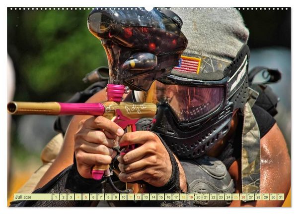 Produktbild: Paintball - so cool (Wandkalender 2026 DIN A2 quer), CALVENDO Monatskalender