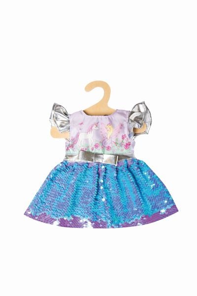 Produktbild: Heless - Kleid Fee und Einhorn mit Wendepailletten und silberner Krone