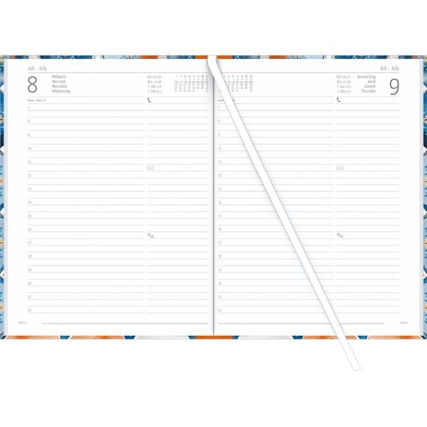 Buchkalender Style Oriental 2026 - Büro-Kalender A5 - Cheftimer - 1 Tag 1 Seite - 352 Seiten - Muster - Alpha Edition