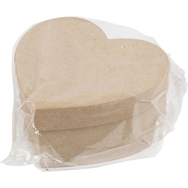 Produktbild: Creativ Company Pappschachtel-Set, Herz, H 5+6,5+7,5 cm, B 10+12,5+15 cm, 3 Stk, 1 Set