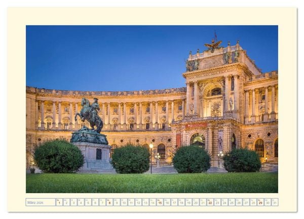 Produktbild: An der sch&ouml;nen blauen Donau - Ein Spaziergang in Wien (Wandkalender 2026 DIN A4 quer), CALVENDO Monatskalender