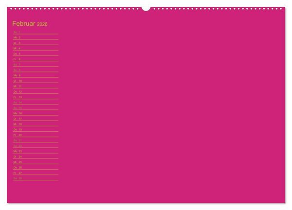 Produktbild: Bastel-Geburtstagskalender pink / Geburtstagskalender (Wandkalender 2026 DIN A2 quer), CALVENDO Monatskalender
