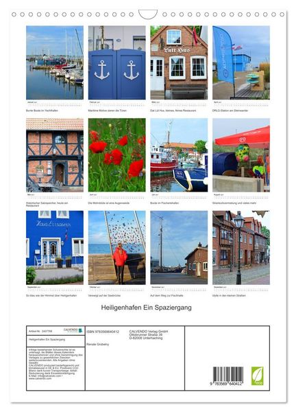 Produktbild: Heiligenhafen Ein Spaziergang (Wandkalender 2027 DIN A3 hoch), CALVENDO Monatskalender