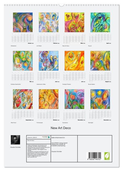 Produktbild: New Art Deco (hochwertiger Premium Wandkalender 2026 DIN A2 hoch), Kunstdruck in Hochglanz