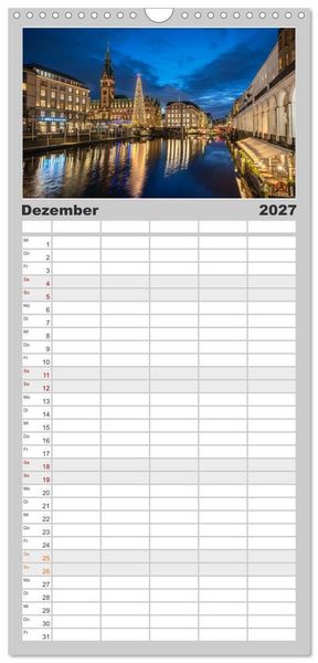 Produktbild: Familienplaner 2027 - Urbane Impressionen: Hansestadt Hamburg - Tor zur Welt mit 5 Spalten (Wandkalender, 21 x 45 cm) CALVENDO