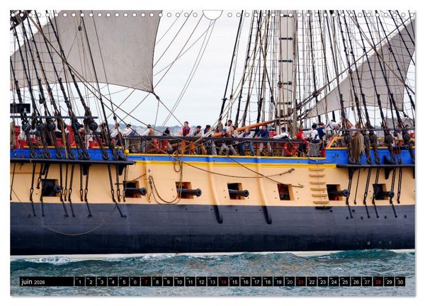 Produktbild: L'Hermione &agrave; Saint-Malo (Calendrier mural 2026 DIN A3 vertical), CALVENDO calendrier mensuel