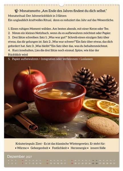 Produktbild: ALLTAGSMAGIE Ein Jahr voller kleiner Rituale (hochwertiger Premium Wandkalender 2027 DIN A2 hoch), Kunstdruck in Hochglanz
