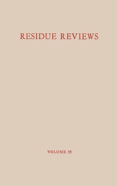 Produktbild: Residue Reviews / R&uuml;ckstands-Berichte