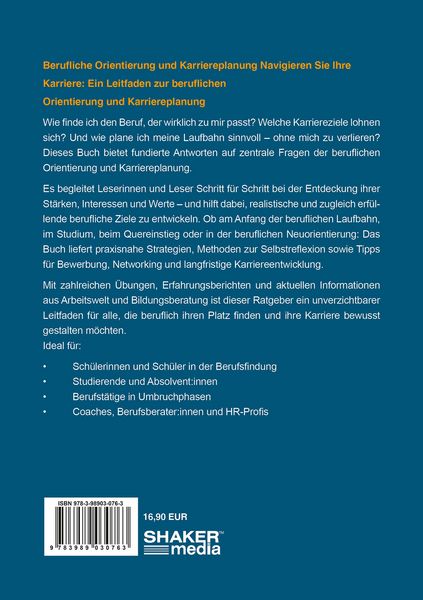 Produktbild: Berufliche Orientierung und Karriereplanung