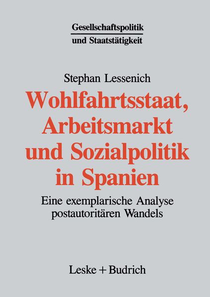 Produktbild: Wohlfahrtsstaat, Arbeitsmarkt und Sozialpolitik in Spanien